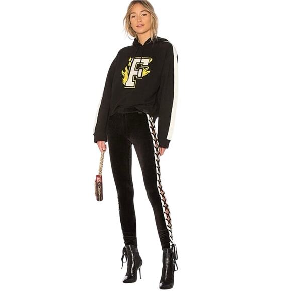 NEW FENTY PUMA BY RIHANNA Velour Lacing Tight Leggings Black Size XS - Picture 2 of 10